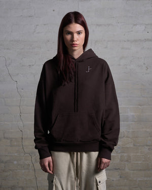 Oversize Hoodie Chocolate - lovelostclo